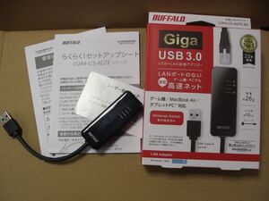 ⇒【中古】BUFFALO USB3.0⇔LAN変換アダプター LUA4-U3-AGTE-BK