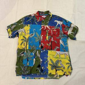 24SS 新品 Engineered Garments エンジニアードガーメンツ CAMP SHIRT - ANIMAL PRINT PATCHWORK シャツ