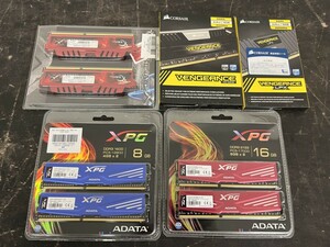 未使用！XPG G.SKILL CORSAIR デスクトップ用メモリ 5組 10個まとめ売り PC3-12800 8GB PC3-17000 16GB F3-17000CL11D 8GB VENGEANCE 16GB