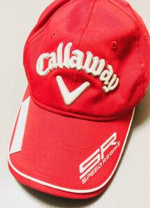 新品！Callaway （キャロウェイ）キャップ　ユニセックス (Unisex)　（レッド×ホワイト）ODYSSEY刺繍　SR　「1 for Green」