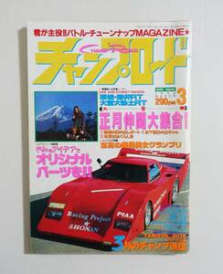 『チャンプロード 1990年3月号29号』茨城岩井レーシング 埼玉大宮大砂土レーシング 横浜連合生麦消化器 暴走族ヤンキー レディース 旧車會