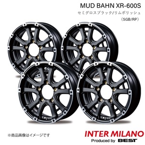 INTER MILANO/インターミラノ MUD BAHN XR-600S ホイール 4本【16×5.5J 5-139.7 INSET0 セミグロスブラック/リムポリッシュ】