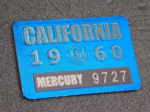 送料￥140【MERCURY・マーキュリー】※《メタルマグネット・CALIFORNIA ／ブルー》　アメリカン雑貨　カリフォルニア