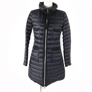 極美品☆MONCLER モンクレール BOGUE ライトダウン ZIP UP ダウンコート ブラック 1 ハンガー付き 国内正規品 レディース