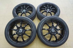 【中古 SET】215/45R18 215/45-18 WORK ワーク エモーション D9R 5H114.3 7.5J+38 プリウスα アクセラ アテンザ ＭAZDA3 SAI