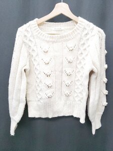 ◇ ⊇ natural couture ナチュラルクチュール 長袖 ニット セーター サイズF ベージュ系 レディース P