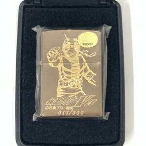 【未使用品】ZIPPO 仮面ライダー V3 限定品 ジッポー　メタリック ゴールド