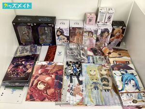 14 【同梱不可/現状】 ソードアート・オンライン SAO グッズ まとめ売り フィギュア タオル グラス 他