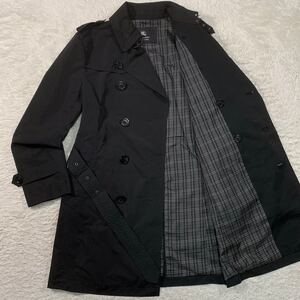 美品 バーバリー ブラックレーベル トレンチ コート ノバチェック 黒 M BURBERRY BLACKLABEL ジャケット ブルゾン アウター