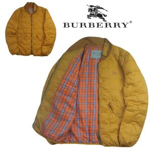 美品 軽量極暖 名作 最高級 BURBERRY BRIT MA-1型 ノバチェック 総柄 撥水防風 ダウンジャケット ブルゾン メンズM バーバリー 2501160