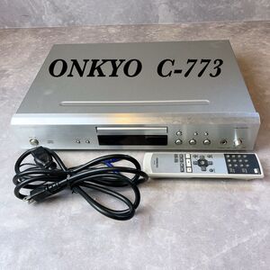 ONKYO C-773 CDプレーヤー オンキョー　通電確認済み　付属品あり　シルバー