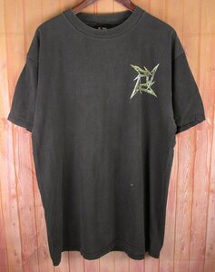 ST10990 METALLICA メタリカ Tシャツ giant ロックT ブラック X-LARGE（クリックポスト可）