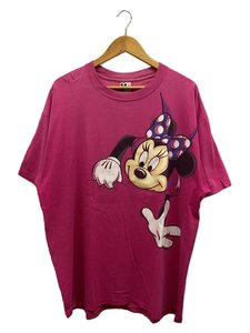 Disney VINTAGE◆Tシャツ/one/コットン/PNK/無地/90s～/両面/ミニー//