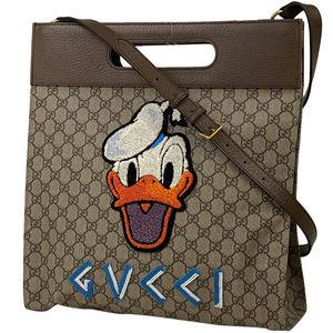 グッチ GUCCI ネオ ヴィンテージ ハンドバッグ ドナルドダック 2WAYショルダーバッグ GGスプリーム ブラウン 463491 レディース 【中古】