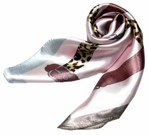 かわいいシルク調スカーフ　中判 60cm正方形スカーフリボン　事務服 企業制服スカーフ 人気柄スカーフ (NO.10000714）