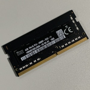 【中古】SK hynix 4GB 1枚 DDR4-2666 HMA851S6CJR6N-VK NA AC 黒色基盤 / ノートPC用メモリ PC4-21300