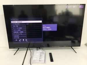 ●営AD960-300D 【稼働品】 IRIS OHYAMA アイリスオーヤマ 65UB10PC 65V型 4K対応液晶テレビ 2023年製 リモコン・取扱説明書付き