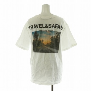 ミュラー オブ ヨシオクボ muller of yoshiokubo Travel&Safari half sleeve tee Tシャツ カットソー バックプリント 38 白 MLS20113