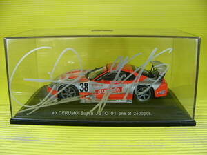 エブロ 1/43 au セルモ スープラ JGTC 2001 チャンプ #38 サイン入り USED ジャンク (最安送料レタパ600円)