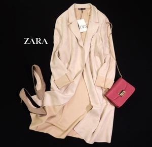 未使用 ザラ ZARA 大人素敵スタイル☆スウェード風 ライト コート L