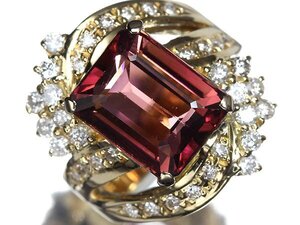 IOM14300T【1円～】新品【RK宝石】≪Tourmaline≫ 極上ピンクトルマリン 特大6.85ct!! 極上ダイヤモンド 0.865ct K18 超高級リング ダイヤ