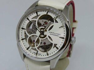 【美品】HAMILTON ハミルトン ジャズマスター スケルトン レディーオート H32405811 自動巻き レディース腕時計