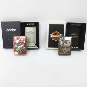 1円★ 新品 未使用 まとめ売り【ZIPPO】ジッポ 2個セット ゴーストライター ハーレービッグメタル オイルライター 喫煙グッズ 現状品