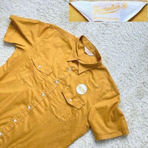 【左胸ワッペン付き★】Мサイズ 美品 TENDERLOIN 半袖シャツ/黄◆テンダーロイン (5)