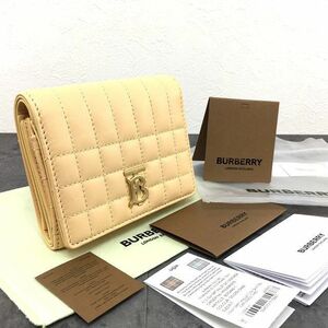 送料込み！ 未使用品 BURBERRY 三つ折り財布 ベージュ TB 34