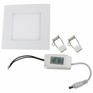 超薄型 LED パネル 6ｗ 12V/24V 6500K ルームランプ 照明 LED照明 薄型照明 天井 パネル照明 キャンピングカー 船 電気