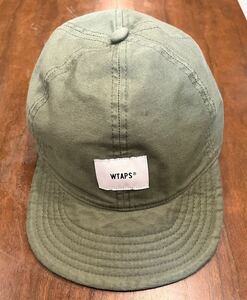 wtaps cap A-3 OD EX37 グリーン 6パネル コットン レア design logo