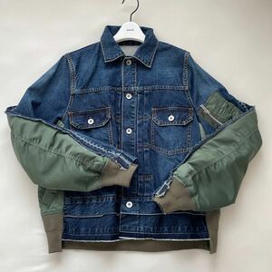 【未使用品】新品　sacai デニムジャケット　SCW-113 サイズDenim x Nylon Twill Jacket サイズ1