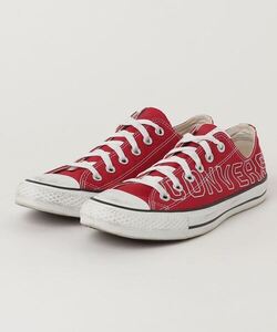 「CONVERSE」 ローカットスニーカー 25.5cm レッド レディース