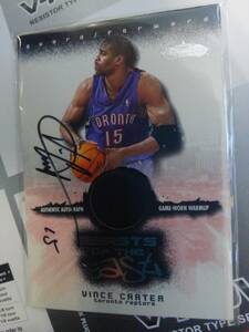 】Fleer 2001-02 Showcase】Vince Carter●Auto+Game-Worn Warmup