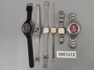 0901U12　腕時計　ジャンク品　おまとめ6点　ALBA　CASIO　アニエスベー など ※動作未確認