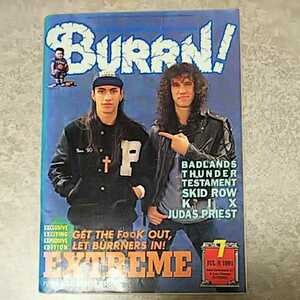【雑誌】BURRN! バーン 1991年7月号 EXTREME,GARY CHERONE,NUNO BETTENCOURT 他