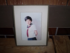 桜田淳子 写真たて 写真約10×7cm 木製＋紙製 昭和レトロ