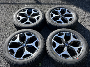 バリ溝 フォレスター 純正ホイール & スタッドレスタイヤ ダンロップ ウインターマックス SJ８ 225/55R18 98Q 　SJ5 SJG（XT） XV等　