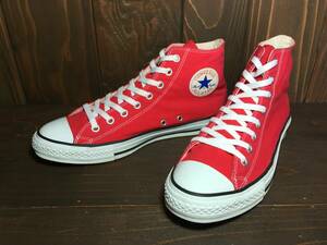 ★CONVERSE コンバース ALL STAR オールスター HI 赤 レッド キャンバス 27.5cm Used 検 ハイカット チャック テイラー スニーカー