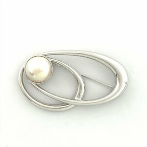 タサキ TASAKI ブローチ パール 真珠 シルバー 約 10.3g パール直径 約 12mm レディース アクセサリー