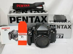 #7399-1 PENTAX 67II ボディ +AEプリズムファインダー 箱付属品付き ペンタックス 中判フィルムカメラ バケペン