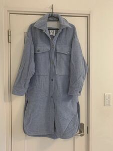 ZARA☆ウールブレンドデニム風コート☆新品XS☆定価10990円