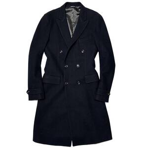 定価11万 junhashimoto WOOL CASHMERE 3D DOUBLE CHESTER COAT 4 紺 ジュンハシモト ダブルチェスターコート 1piu wjk akm