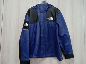 THENORTHFACE Supreme 18AW Leather Mountain JKT TNF Lサイズ レザージャケット ブルー