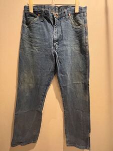 90s wrangler custom denimpants slit studs wide straight flare