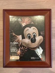 ◆祝！ファンタジースプリングス◆ビンテージ雑誌「LOOK」WDWディズニーワールドオープン特集 額付き■