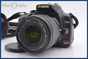 ★実用美品★ キヤノン CANON EOS Kiss Digital X + EF-S 18-55mm F3.5-5.6 II USM 前キャップ、ストラップ ★完動品★ 同梱可 #kw561