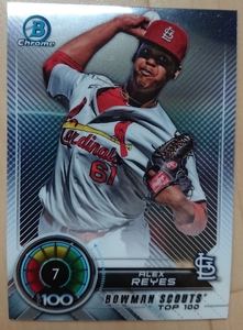 ★インサート ALEX REYES BOWMAN CHROME 2018 SCOUTS TOP 100 #BTP-7 MLB メジャーリーグ アレックス レイエス CARDINALS カージナルス 