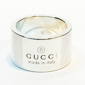 GUCCI グッチ SV925 ロゴリング 指輪 Ring シルバー qoj.Y2Z02