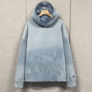 VISVIM ビズビム 23SS COURT HOODIE P.O CRASH ヴィンテージ 泥染加工 フーディ パーカー トレーナー 0123105010019 サイズ3